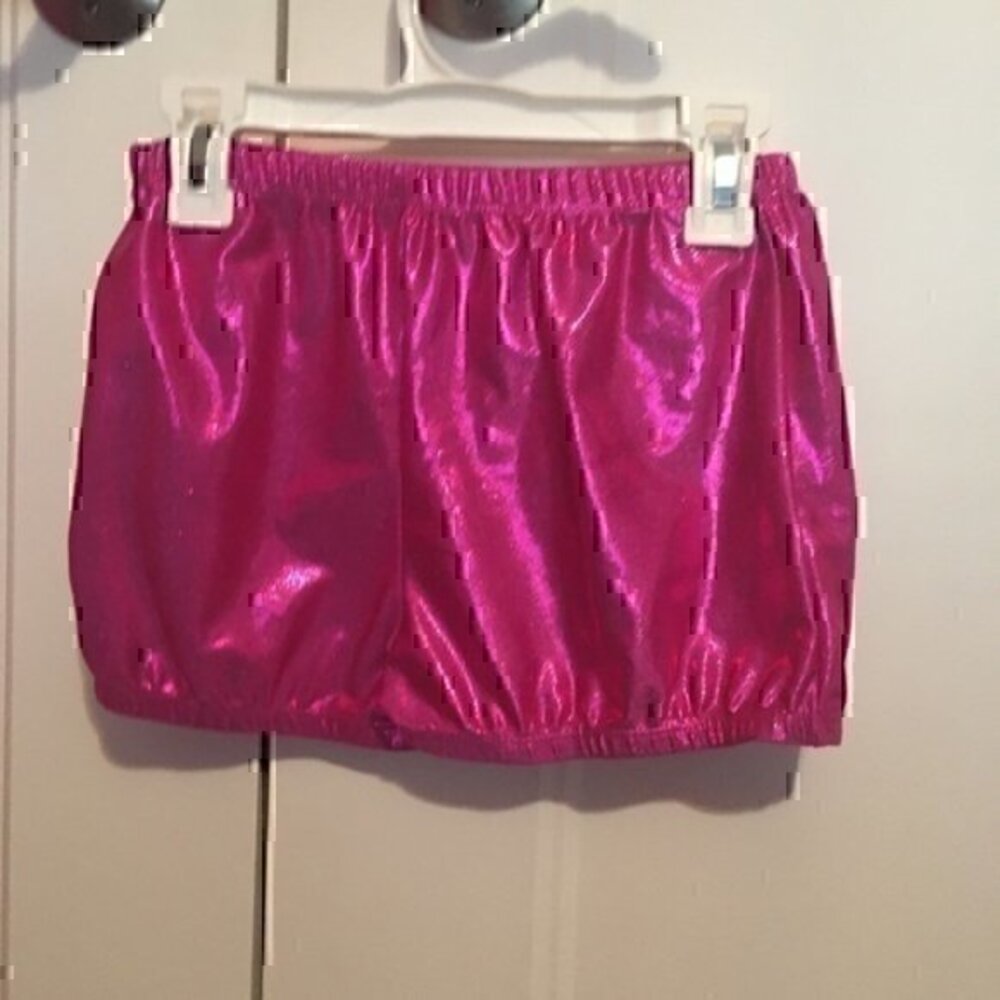 Chasse Adult small magenta sparkly dance shorts